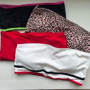 SHEIN bandeau tops, bundle of 4, M